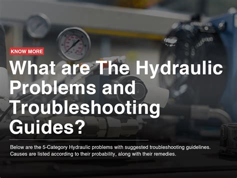 hydraulic troubleshooting guidelines